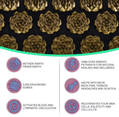 CalmSpike Acupressure Mat & Pillow Set – Relief for Back, Neck & Muscle Tension